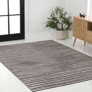 Aarhus Minimalist Scandi Striped Area Rug